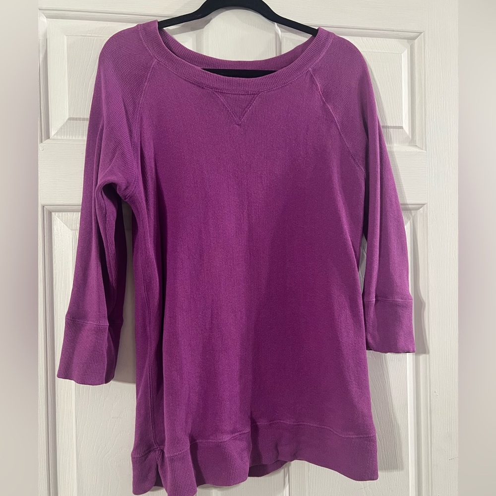 J.CREW Purple 3/4 sleeve sweater sz M